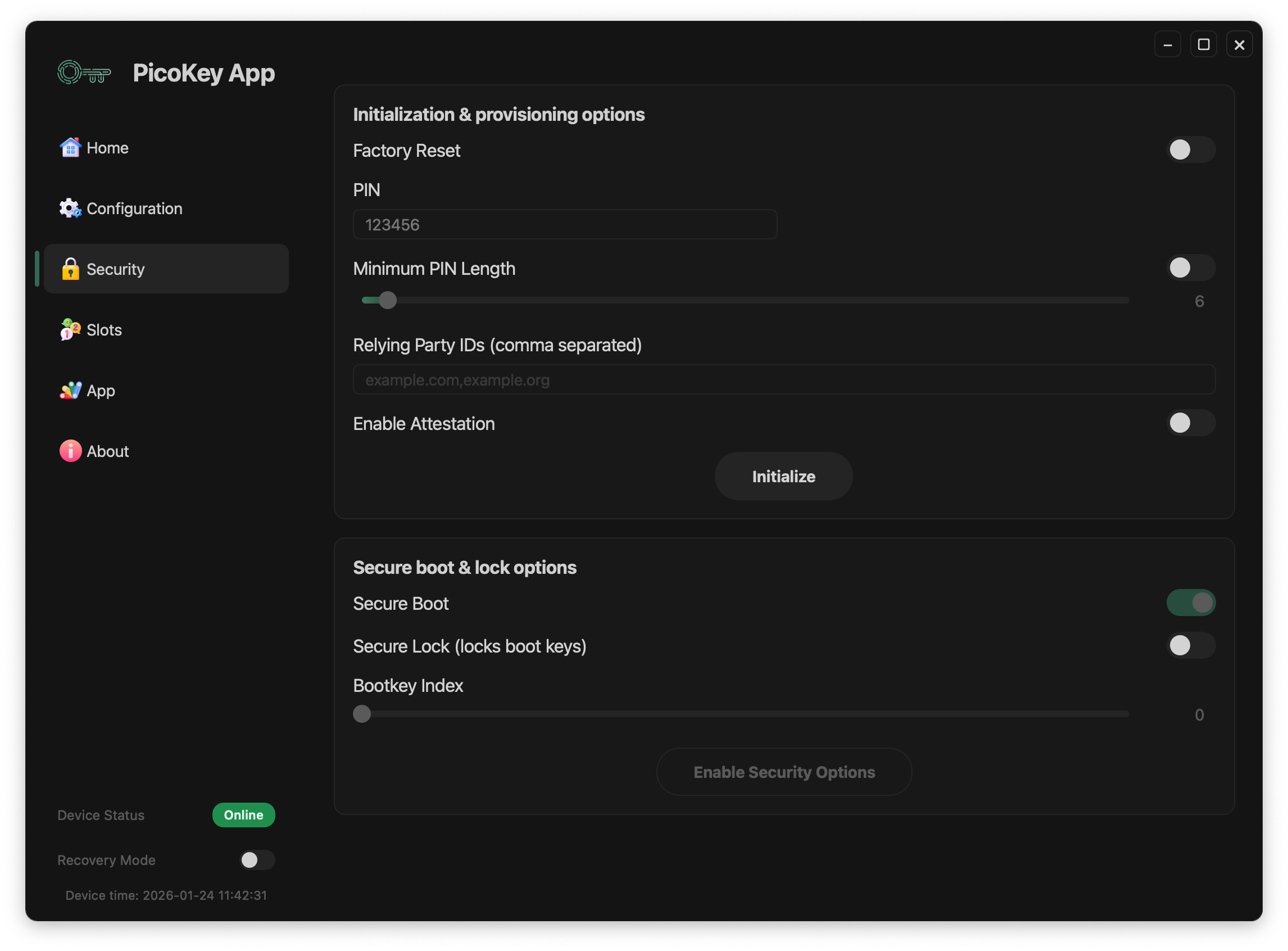 Pico FIDO initialization